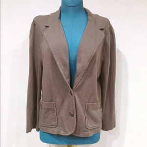 NEW Frenchi Gray Cotton Blazer Size Large